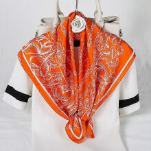 (70x70CM, W918-31) 70cm Bandana Head Scarf For Women Fashion Paisley Print Handkerchief Silk Satin Hijab Scarfs Female Square Neck Scarves Dropship