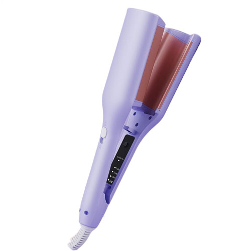 Negative Ionic Curling Iron with Adjustable Temperature, 3D DualSided Heating Hair Curling Wand for Smooth Waves