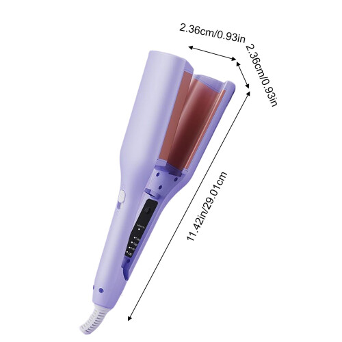 Negative Ionic Curling Iron with Adjustable Temperature, 3D DualSided Heating Hair Curling Wand for Smooth Waves 1