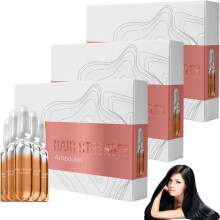 Hair Ampoule Serum for Damaged Hair, Deep Hydration and Frizz Control, 3 Box Single Use Pack