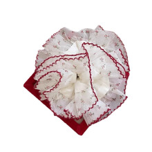 Extra Large Lace Flower Scrunchies for Thick Hair, Jumbo Hair Tie with Durable Elastic and Gentle Hold