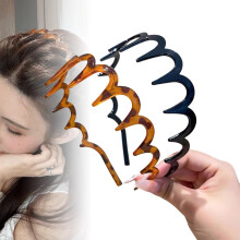 Reversible U Shape Hair Comb Headband for Women, Non Slip Wide Tooth Design, Adds Instant Crown Volume, Style C