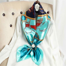 (90x90cm, D90-138-1) 2022 Square Scarf For Women Foulard Satin Hijab Silk Shawl Neckerchief Female Head Wraps Leaf Print Headband Hair bands Bandana