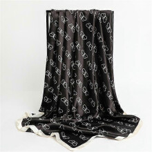 (90x90cm, D90-110-1) 2022 Square Scarf For Women Foulard Satin Hijab Silk Shawl Neckerchief Female Head Wraps Leaf Print Headband Hair bands Bandana