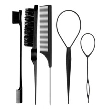 5‑Piece Hair Styling Tool Set for Women, Professional Wide Tooth and Tail Comb Kit with Heat‑Resistant, Tangle‑ Design