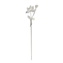 Japanese Hair Stick Kanzashi Hair Pin Gold Silver Lotus Design Elegant Hair Accessory for Women