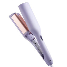 Curling Iron for Beach Waves, Ceramic Hair Curler with Fast HeatUp, 5 Temp Settings, Styling Clips, Purple