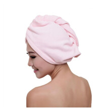 Microfiber Hair Drying Towel Wrap for Women Pink – Quick Dry Absorbent Soft Hair Turban for Shower and Bath