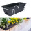 Balcony Railing Planter with Bracket, Rectangular Hanging Fence Flower Box, SpaceSaving Outdoor Design, Gray 4