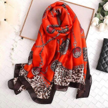 (180x90CM, 45) 180*90CM Silk Scarves 2022 Popular Belt Print Handkerchief Female Dustproof Beach Towel Summer Sunscreen Shawls bandanna foulard