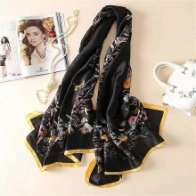 (180x90CM, 28) 180*90CM Silk Scarves 2022 Popular Belt Print Handkerchief Female Dustproof Beach Towel Summer Sunscreen Shawls bandanna foulard