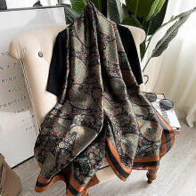 (180x90CM, 48) 180*90CM Silk Scarves 2022 Popular Belt Print Handkerchief Female Dustproof Beach Towel Summer Sunscreen Shawls bandanna foulard