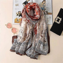 (180x90CM, 37) 180*90CM Silk Scarves 2022 Popular Belt Print Handkerchief Female Dustproof Beach Towel Summer Sunscreen Shawls bandanna foulard