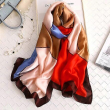 (180x90CM, 23) 180*90CM Silk Scarves 2022 Popular Belt Print Handkerchief Female Dustproof Beach Towel Summer Sunscreen Shawls bandanna foulard