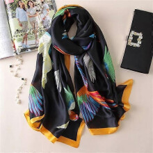 (180x90CM, 55) 180*90CM Silk Scarves 2022 Popular Belt Print Handkerchief Female Dustproof Beach Towel Summer Sunscreen Shawls bandanna foulard
