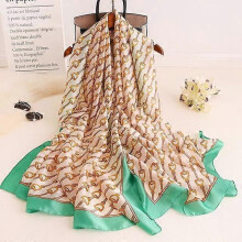 (180x90CM, 31) 180*90CM Silk Scarves 2022 Popular Belt Print Handkerchief Female Dustproof Beach Towel Summer Sunscreen Shawls bandanna foulard