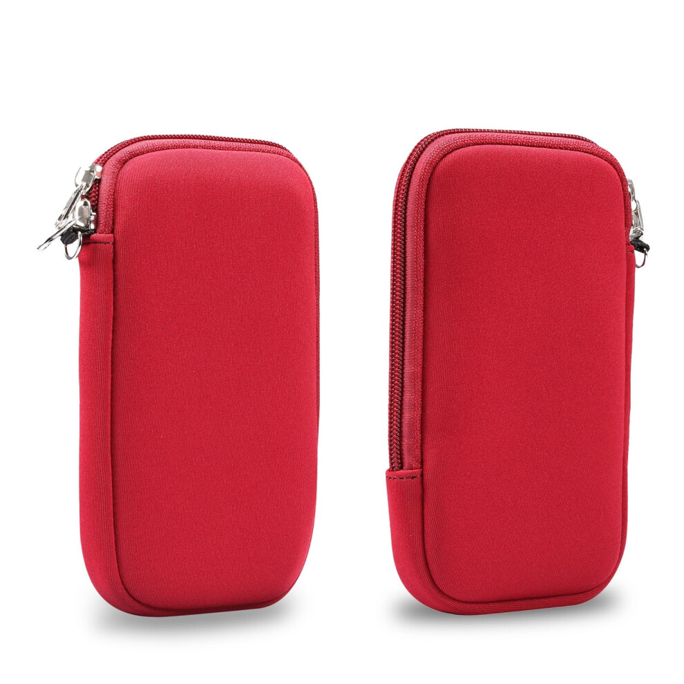 Phone Holster For Belt 5.4In Neoprene Pouch With Dual Zipper And Lanyard Strap For Iphone Mini 9330225374114