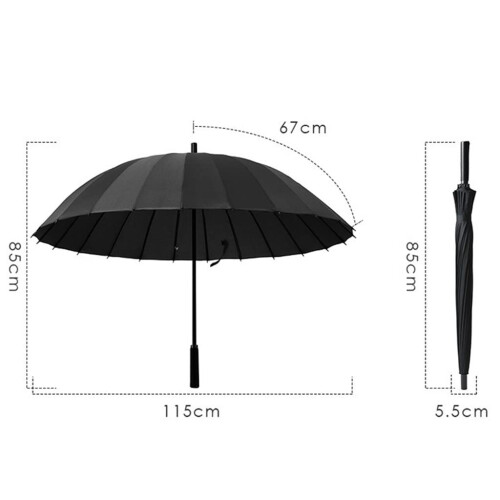Large Windproof Automatic Umbrella for Rain and Sun, Double Layer Long Handle Design 1