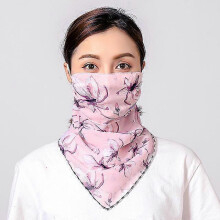 (MS27) New Chiffon Neck Scarf Face Wraps Sunscreen Neckerchief Floral Bandana Head Scarves Outdoor Sport Hair Band