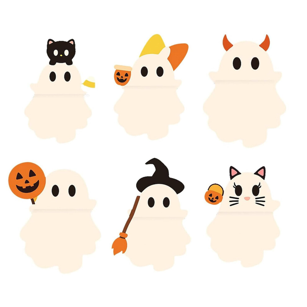Cute Halloween Ghost Phone Topper With Pumpkin, Peelandstick Decoration For Smartphone, Residue Adhesive 9073542043683