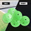 5 Pack 74mm Luminous Pickleballs Blue/Green 4