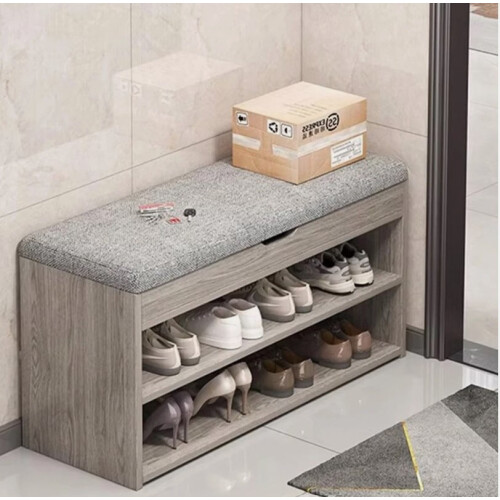 Finish Cushioned Shoe Bench & Storage Cabinet Organiser 1