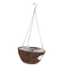 2pcs Rattan Hanging Planters for Balcony, Durable WeatherResistant Wall Baskets for Indoor Outdoor Home Decor