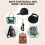 4 Pcs Adjustable Hat Clips for Travel, PU Leather Baseball Cap Holder for Backpack, Secure Hat Attachment 5