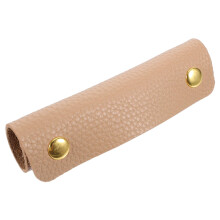 PU Leather Luggage Handle Cover with Comfort Grip and Snap Button Closure, Stylish Beige Protector