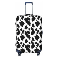 Black and White Cow Print Elastic Luggage Cover 2224 Inch, ScratchResistant Washable Suitcase Protector
