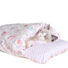 (L, G) Warm Cat Sleeping Bag Removable Cat Bed Winter Warm Cat House Small Pet Bed