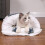 (M, E) Warm Cat Sleeping Bag Removable Cat Bed Winter Warm Cat House Small Pet Bed 3