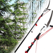 Telescopic Tree Pruner and Pole Saw 2 in 1 Extendable 5m Reach Lightweight Aluminum Pruning Tool