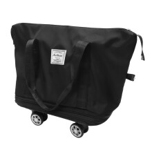 Expandable Rolling Duffel Bag with Wheels Large Capacity Foldable Travel Luggage for Business Trips