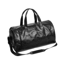 Garment Duffel Bag with Shoe Compartment, Durable PU Leather Travel Duffel for Business Trips