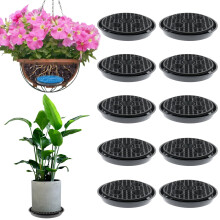 10 Set Invisible Self Watering Hanging Basket Insert 9.4in Planter Tray with Automatic Moisture Reservoir