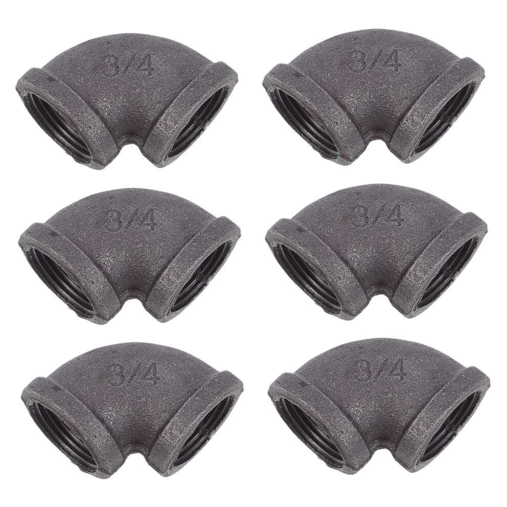 6Pcs Cast Iron Elbow Pipe Fittings Set For Water System, Corrosion Resistant And Easy Installation 9073542044543