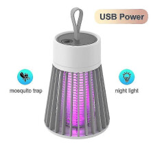 (Grey USB Power) Electronic Mosquito Killer Lamp Portable Radiationless Usb Rechargeable JSTR