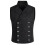 (XL, Black) Men's Double Breasted Suit Vest Retro Solid Color Stand Collar Vest 1