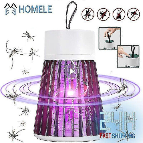 (Grey USB Power) Electronic Mosquito Killer Lamp Portable Radiationless Usb Rechargeable JSTR 1
