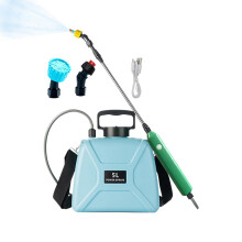 Cordless Electric Garden Sprayer 5L with Adjustable Telescopic Wand, Rechargeable 2200mAh Backpack for Plants and Car Cleaning