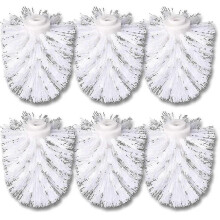(5pcs, White) 6pcs Toilet Replacement Brush Head White Replacement Brushes Diameter 8cm
