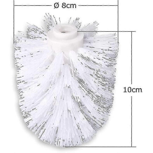 (5pcs, White) 6pcs Toilet Replacement Brush Head White Replacement Brushes Diameter 8cm 1