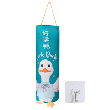 Trash Bag Storage Organizer Wall Mounted Bag Dispenser Reusable Canvas Holder for Kitchen Cabinets