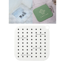 Square Silicone Floor Drain Cover Odor Blocking Hair Catcher Stopper for Bathroom Kitchen Laundry