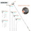 Window Cleaning Kit with Extendable Bendable Pole, 2 in 1 Squeegee and Washer for  Windows 200in 2