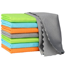 Microfiber Cleaning Cloths 8 Pack, Lint Towels for Car, Glass and Kitchen, Ultra Absorbent 16x16