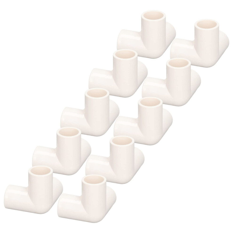 25Mm White 3 Way Pvc Pipe Fittings Connector Set, Furniture Grade Impact Resistant Tee For Greenhouse Frame (10Pcs) 9771547898849