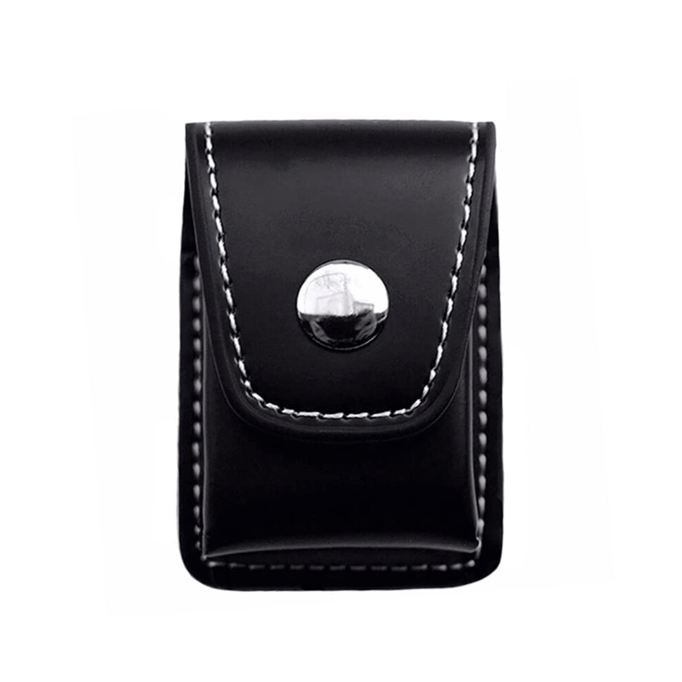 Brown/Black Handmade Pu Leather Lighter Case Holder With Magnetic Snap Closure And Belt Loop For Zippo (Eâ, AâBlack)
