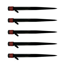 100pcs Drip Emitters 360-Degree Adjustable Red 13cm
